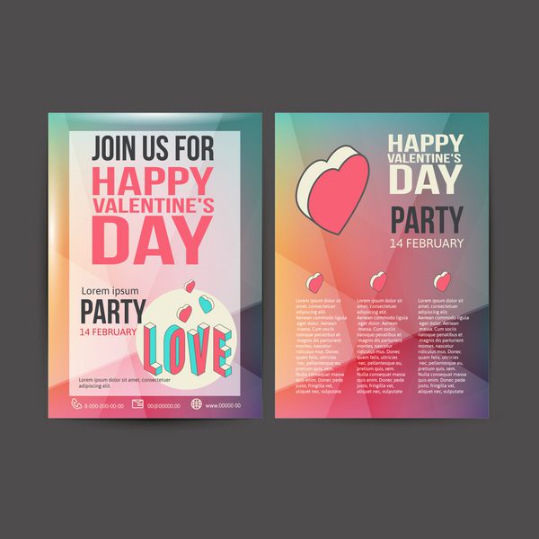 قالب طراحی پوستر جشن روز مبارک وکتور وکتور دعوت نامه تایپوگرافی