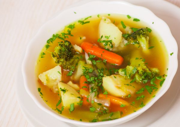 سوپ سبزیجات تازه