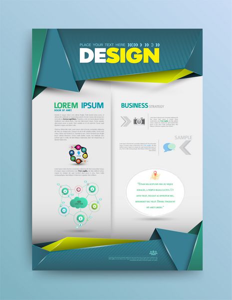 وکتور طراحی صفحه قالب اوریگامی سبک مدرن وکتور می توانید برای گزارش داده های کسب و کار ارائه صفحه وب بروشور بروشور بروشور پوستر و تبلیغات استفاده کنید