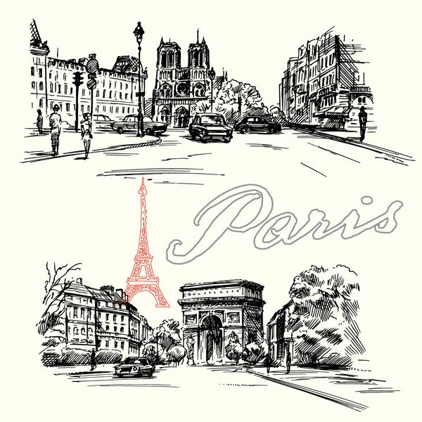 پاریس - مجموعه طراحی شده با دست