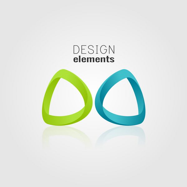 طراحی لوگو انتزاعی مثلثی یا الگوی نشان