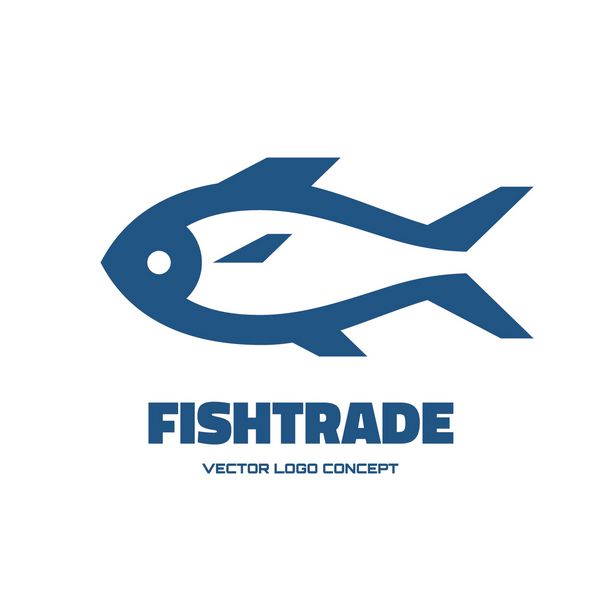 تجارت ماهی - مفهوم لوگوی برداری وکتور ماهی الگوی وکتور لوگو عنصر طراحی