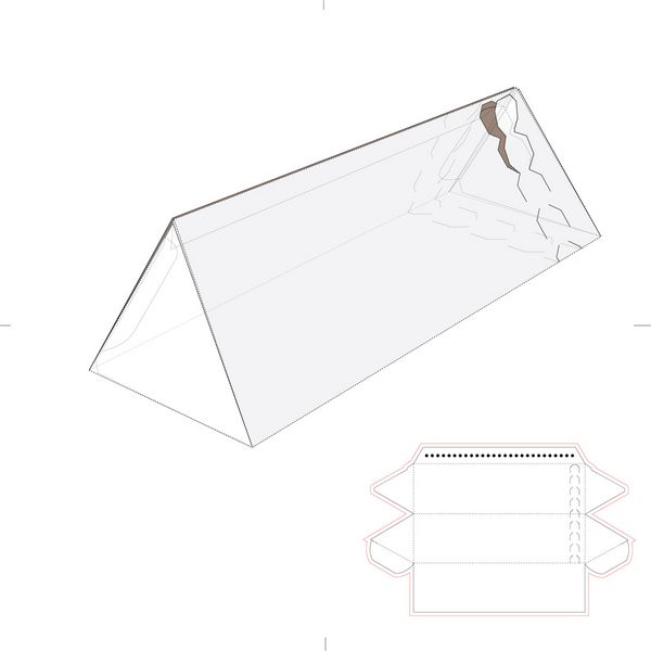 جعبه لوله مثلثی با مهر و موم زیپ و قالب برش قالب