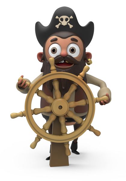 دزد دریایی کارتونی سه بعدی