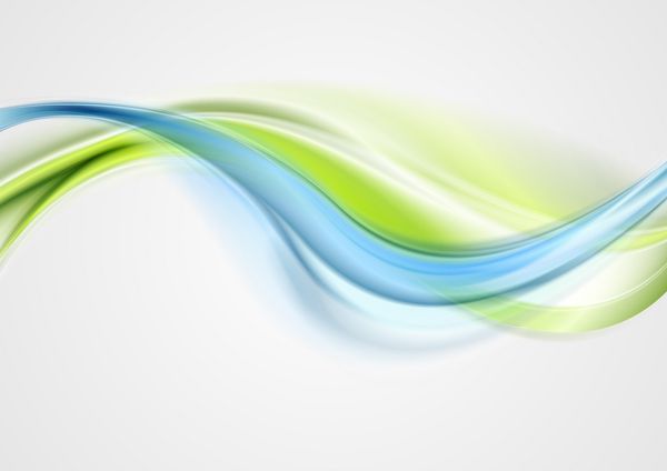 موج های آبی سبز زیبا انتزاعی طراحی وکتور