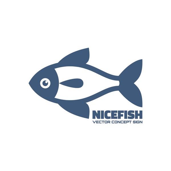 nicefish - مفهوم آرم برداری وکتور ماهی الگوی وکتور لوگو عنصر طراحی