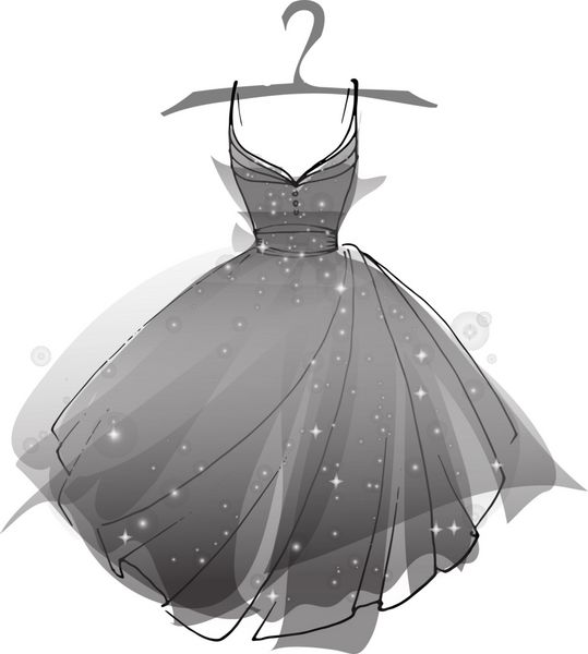 لباس باله سیاه وکتور