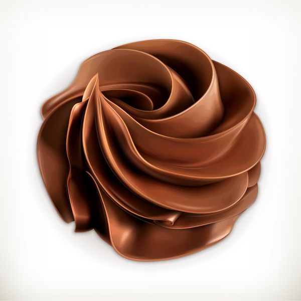 خامه فرم گرفته شکلاتی نماد وکتور
