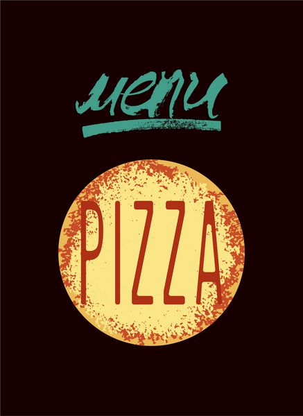 طراحی منوی رستوران برای پیتزا پوستر برای پیتزا فروشی وکتور