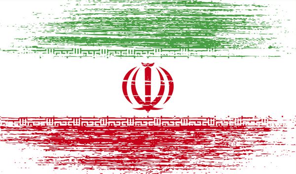 پرچم ایران با بافت قدیمی وکتور
