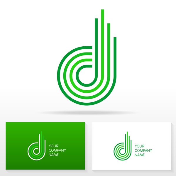 طراحی آیکون لوگو حرف d - علامت وکتور قالب های کارت ویزیت