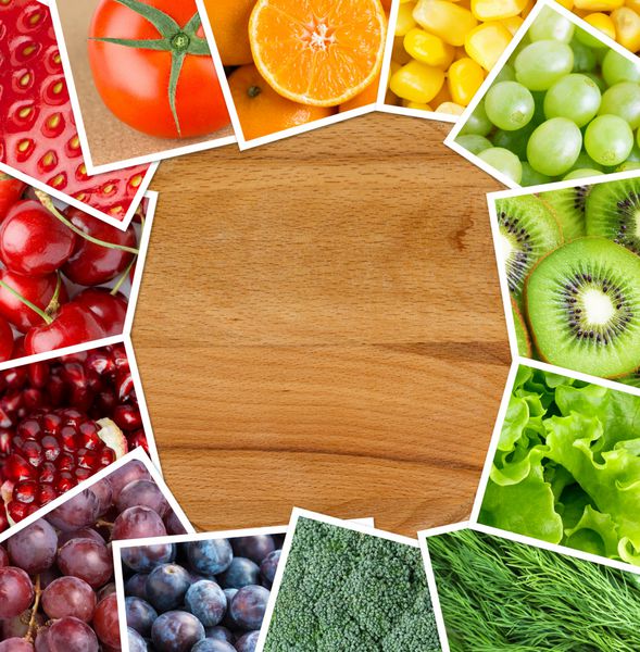 میوه ها و سبزیجات تازه مفهوم غذا