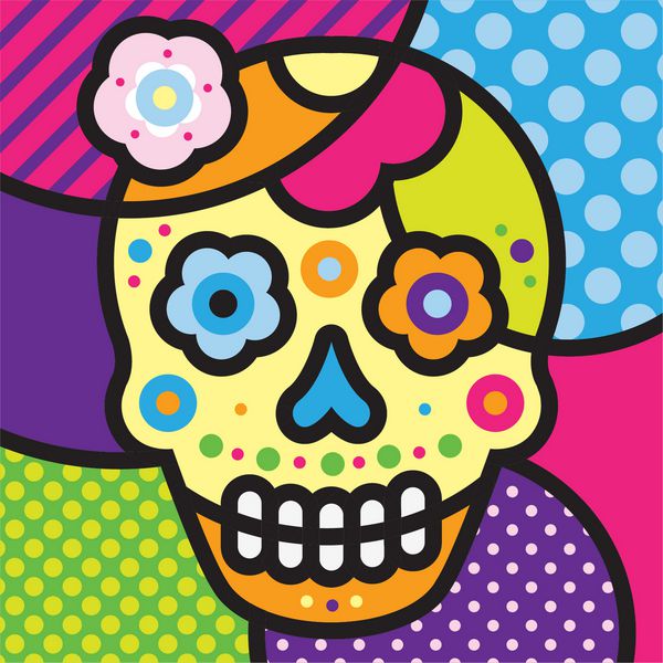 جمجمه mexico pop-art تصویر مدرن برای طراحی شما