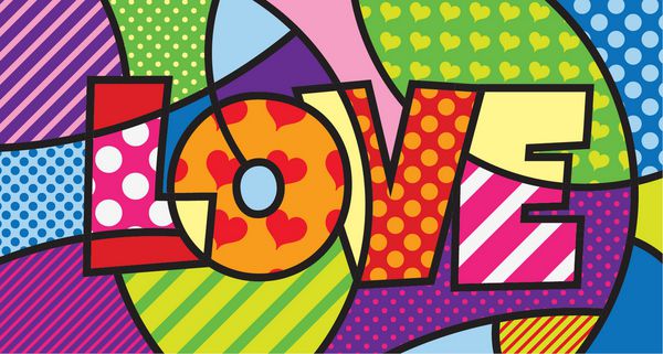 عشق غلط املایی آثار هنری پاپ مدرن برای طراحی شما