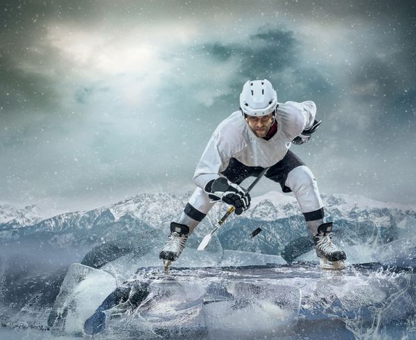 بازیکن هاکی روی یخ