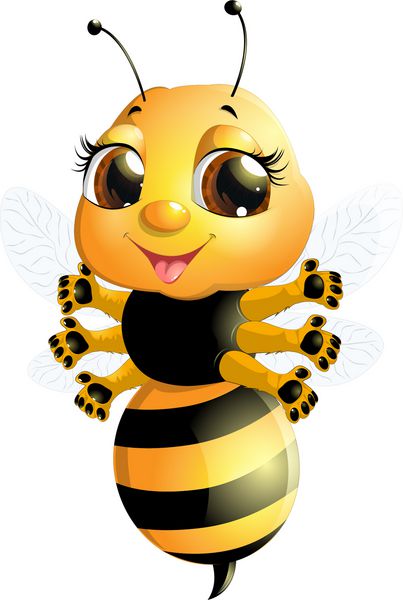 زنبور عسل در زمینه سفید که با عسل سروکار دارد
