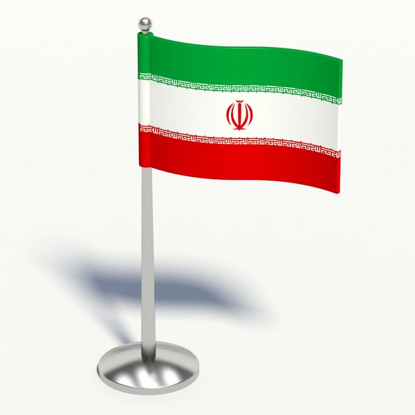 تصویر سه بعدی ایران در زمینه سفید