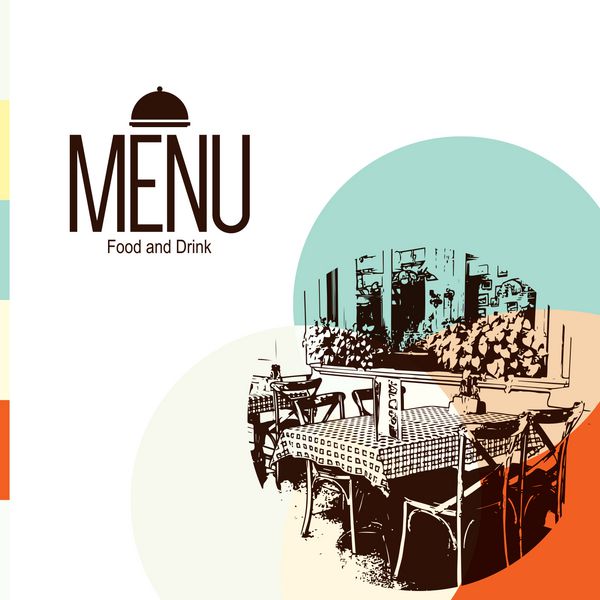 طراحی منوی رستوران وکتور قالب بروشور برای کافه قهوه خانه رستوران بار طراحی نماد لوگو تایپ غذا و نوشیدنی به همراه طرح های تصویری