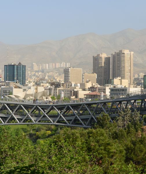 نمایی از بخشی از شهر تهران پایتخت ایران