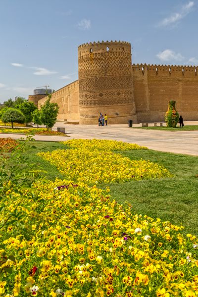 شیراز ایران - 2 مه 2015 قلعه وکیل ارگ قدیمی کارمین خان در مرکز شهر