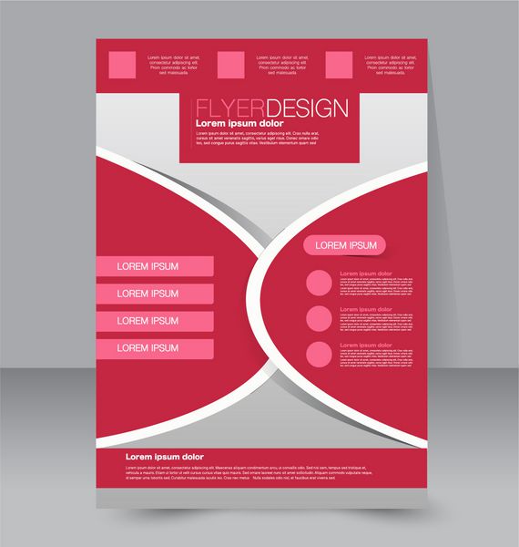 قالب برگه جزوه تجاری پوستر A4 قابل ویرایش برای طراحی آموزش ارائه وب سایت جلد مجله رنگ قرمز