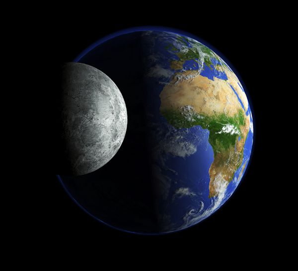سیاره زمین با ماه