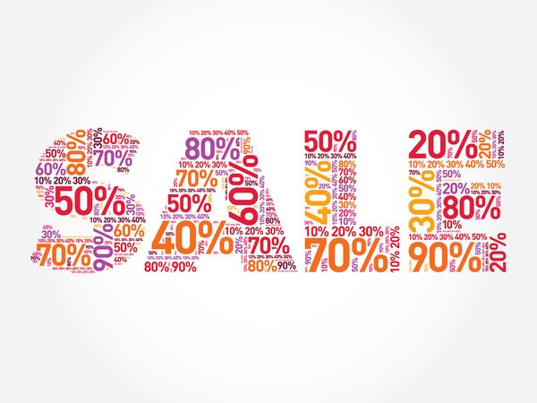 درصد فروش تشکیل شده در ابر کلمه مفهوم تجاری