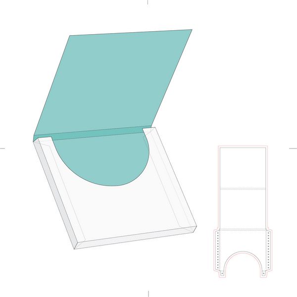پاکت بسته بندی مربع و الگوی طرح