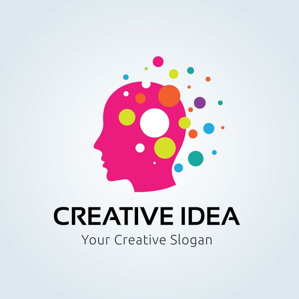 آرم ایده خلاق آرم مغز ایده آرم آموزشی یادگیری الگوی لوگوی برداری