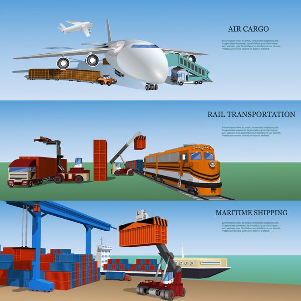 لجستیک حمل و نقل مجموعه خدمات تحویل حمل و نقل دریایی ریلی و هوایی