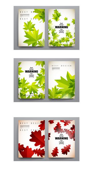 مجموعه بروشور قالب پوستر به سبک پاییزی طراحی زیبا