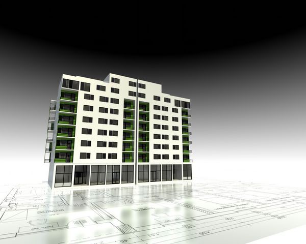 خانه مدل معماری که ساختار ساختمان را نشان می دهد