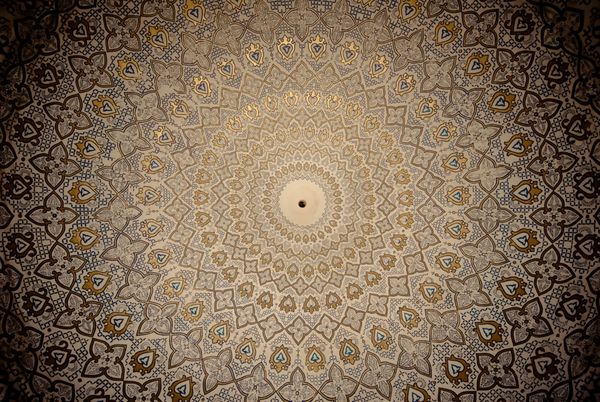 گنبد مسجد تزئینات شرقی از سمرقند ازبکستان