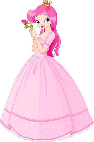 تصویر شاهزاده خانم زیبا با گل رز