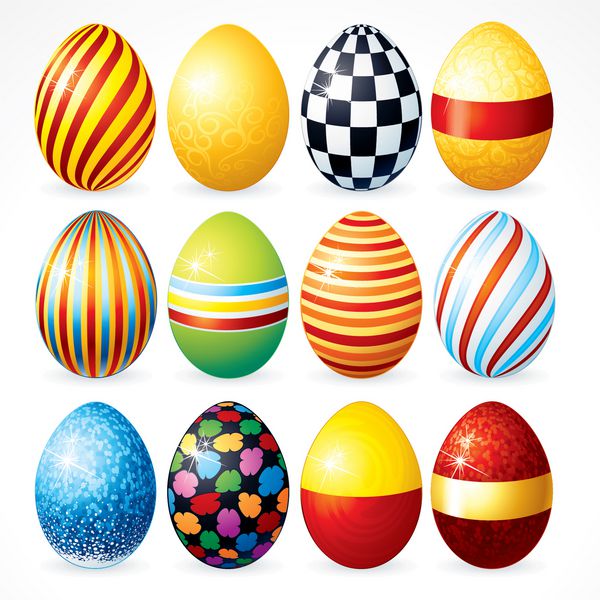 تخم مرغ های عید پاک وکتور کلیپ آرت روز عید پاک برای پروژه طراحی شما