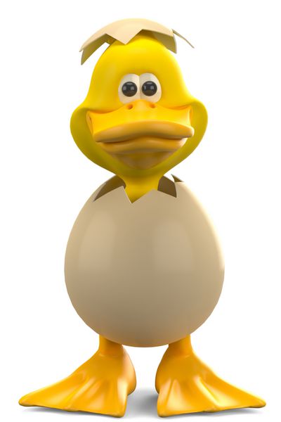 کارتون اردک تازه متولد شده