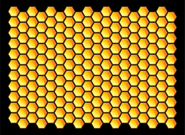 الگوی لانه زنبوری نارنجی وکتور