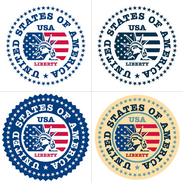تمبر ایالات متحده آمریکا تمبر مجسمه آزادی علامت بردار جدا شده