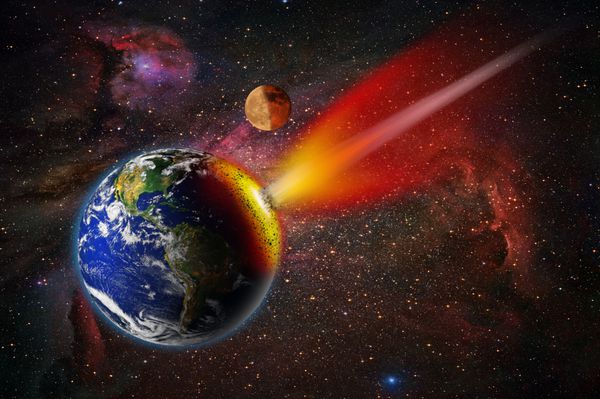 حمله سیارک به عناصر زمین از این تصویر ارائه شده توسط ناسا