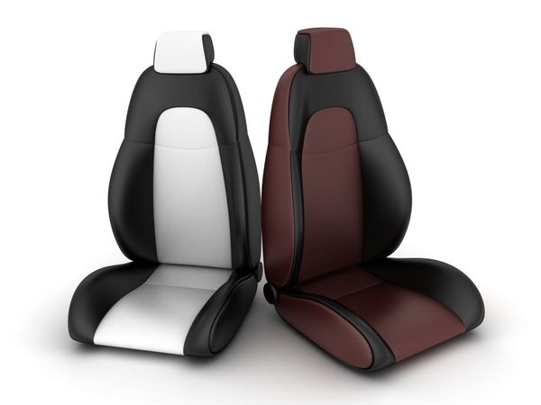 دو صندلی راننده انجام شده به صورت سه بعدی