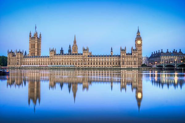تصویر hdr از خانه های پارلمان انگلستان