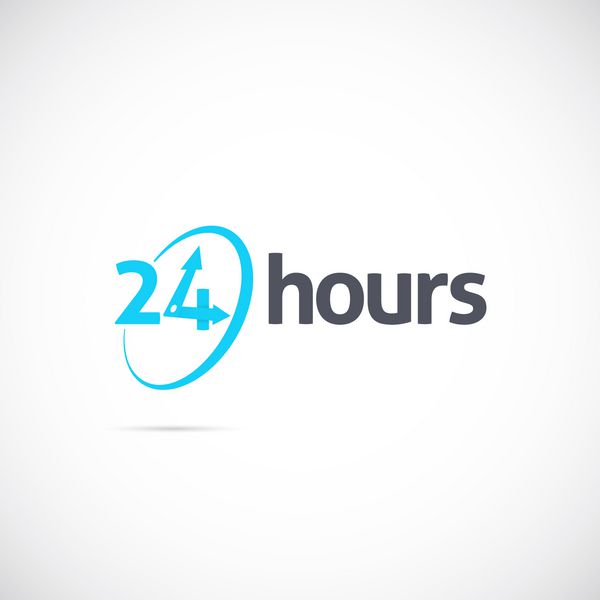 لوگو نماد یا تابلوی 24 ساعته برای کسب و کار شما