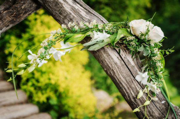 عکس دسته گل عروسی زیبا از گلهای تازه