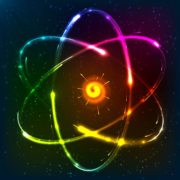 مدل اتم نئون درخشان وکتور