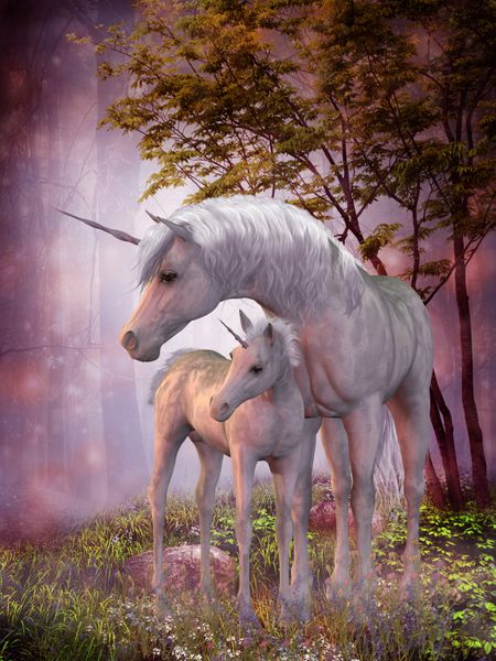 اسب اسب شاخدار و اسب اسب - یک گوزن و حنایی اسب شاخدار سفید زمان بد خود را با هم در جنگل جادویی می گذرانند