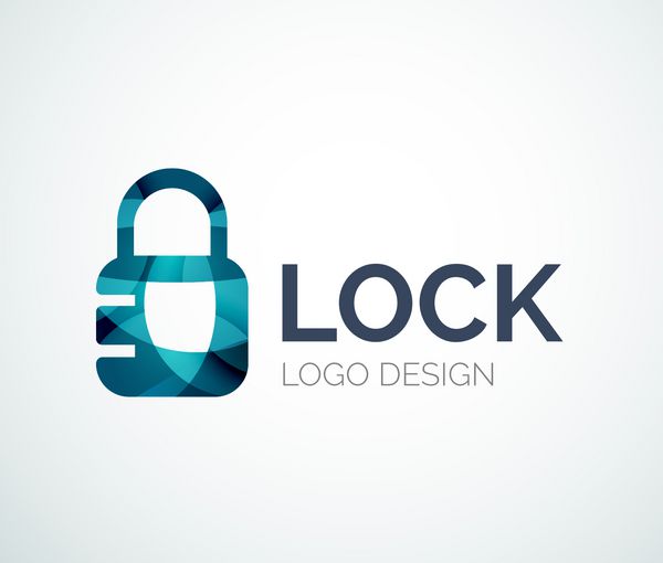 نماد امنیتی لوگوی قفل طراحی انتزاعی