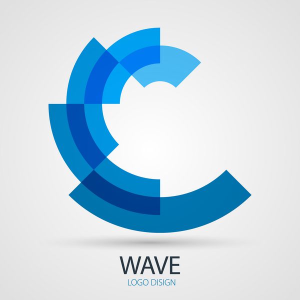 طراحی لوگوی شرکت موج برداری مفهوم نماد تجاری