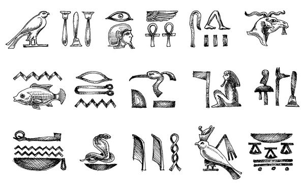 مجموعه ابله هیروگلیف های مصر باستان