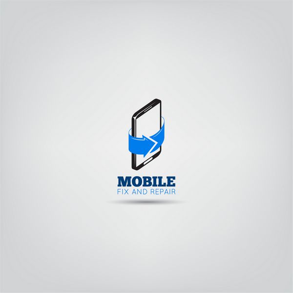 لوگوی خدمات تعمیر موبایل وکتور آرم خدمات و تعمیر دستگاه های تلفن همراه
