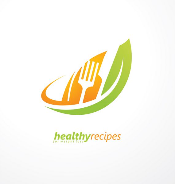 نماد غذای گیاهی شکل برگ با چاقو و چنگال در نگاتیو sp مفهوم طراحی لوگوی خلاقانه برای محصولات سالم
